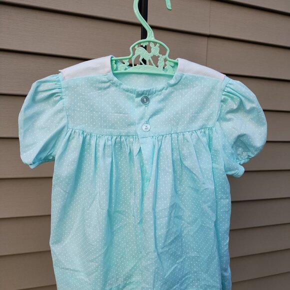 Vintage Early 90's Mint Green Easter Dress with matching bloomers Size 12 months - Picture 6 of 7